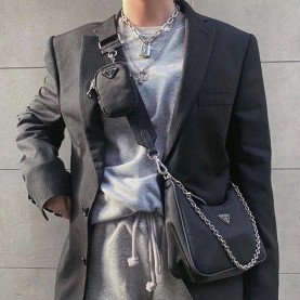[premium] P 프** 나일론 호보백