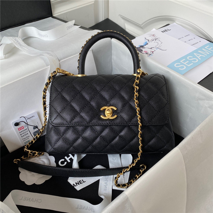 [premium] C 샤* 코코핸들 케비어 스몰 23CM