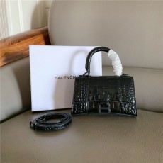 [premium] B 발렌*** 아워글래스 탑 핸들백 악어무늬