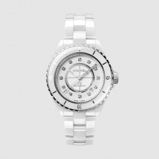 [premium] C 샤* J12 칼리버 38mm 화이트 세라믹 스틸 다이아몬드 인디케이터 오토매틱 메탈 시계