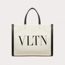 [premium] V 발발렌티노 스몰 사이즈 VLTN 프린트 캔버스 쇼퍼백